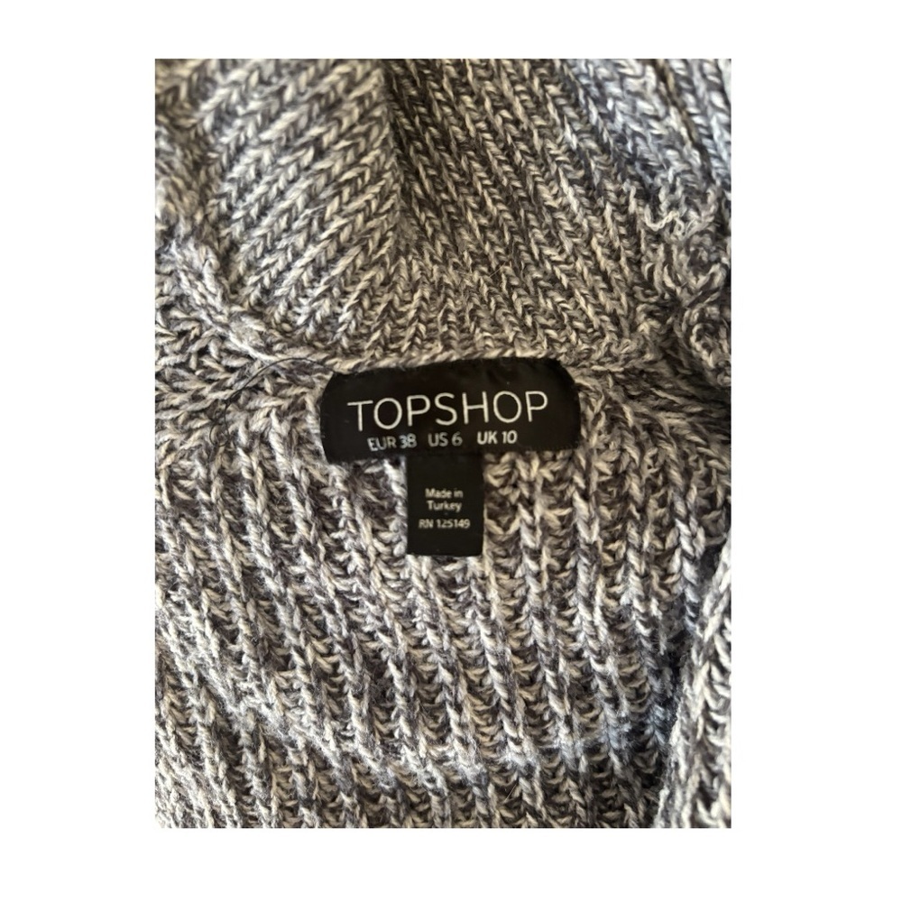Topshop Mock Neck Tunic Sweater - Picture 4 of 5